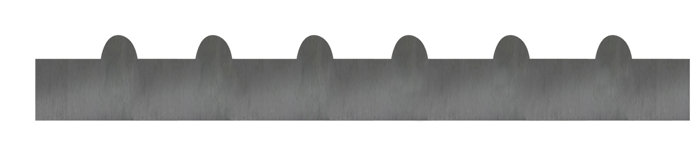 Rabattkant Stål Galvaniserad 110 x 13 cm